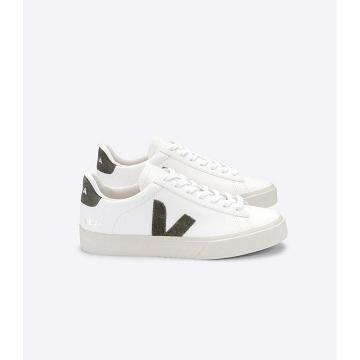 Veja CAMPO CHROMEFREE Low Tops Sneakers Dames White/Khaki | NL 593KOR